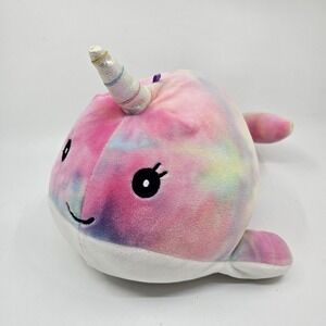 Squishmallows Hallie Narwhal Tie Dye Plush Exclusive Rainbow 11.5 Inch